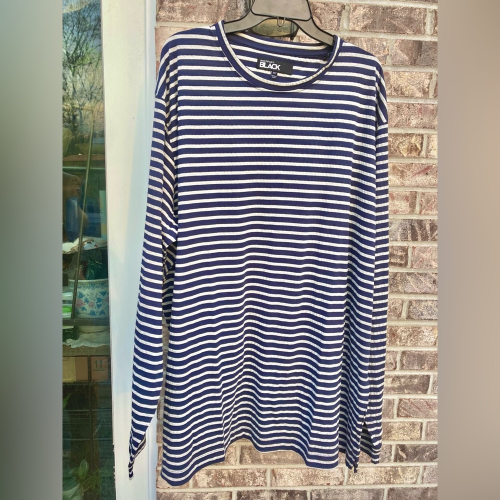 NWTs 3XT Navy & White Long Sleeve Men’s Westport Lifestyle Shirt